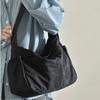 Adjustable Casual Shoulder Bag Solid Color Sports Messenger Bag Nylon Tote Bag  Commuting