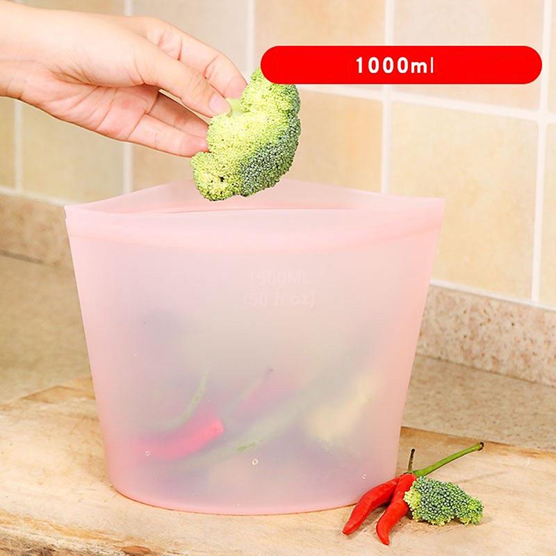 Portable Silicone Reusable Coffee And Milk Tea Cup Has Good Sealing Performance Clear Multi-Use Food Storage Bags