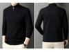 Men's Thick Warm Half-Zip Knit Sweater - Business Casual Pullover for Autumn/Winter
