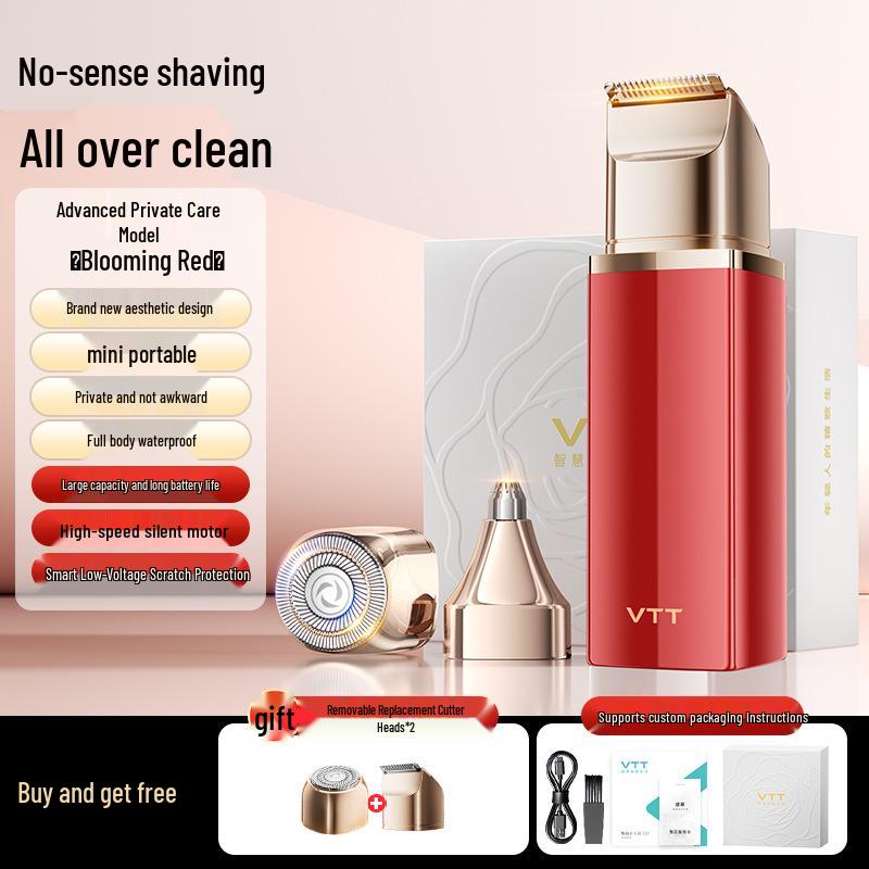 

VTT Women s Waterproof Electric Shaver: Comfortable, Portable, Ideal for Underarms, Legs, Full Body, and Intimate Areas
