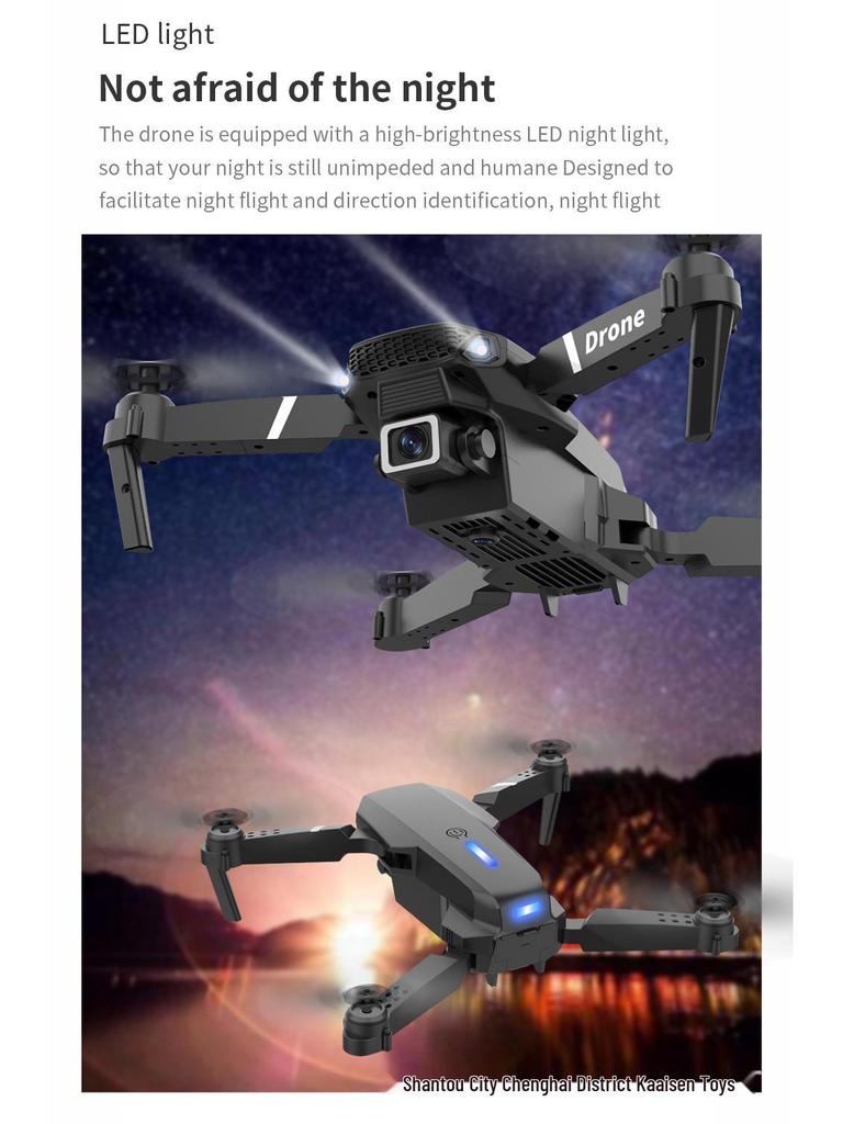 E88 Dual Camera Drone: Remote-Controlled Four-Axis Aerial Photography Toy Airplane