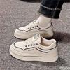Fashion Thick soled New Women's Shoes Retro round toe board shoe Casual lace up sneakers Fashion comfortable ladies shoes Zapatos Mujer