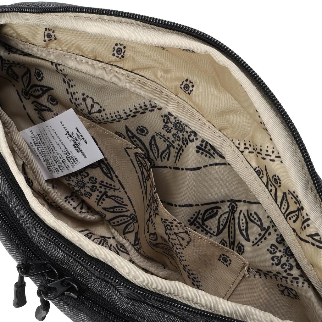 Lee Polyester Waist and Body Sonic+ (Denim-Style) Water-Repellent 2-Way Bag, Black, 320-1333, 320-1333-01