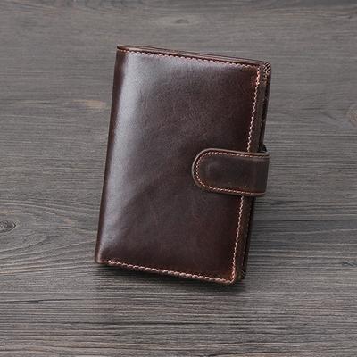 Neue männer brieftasche multi-karte fettige leder retro casual kurze ändern tasche erste schicht leder herren tasche falten