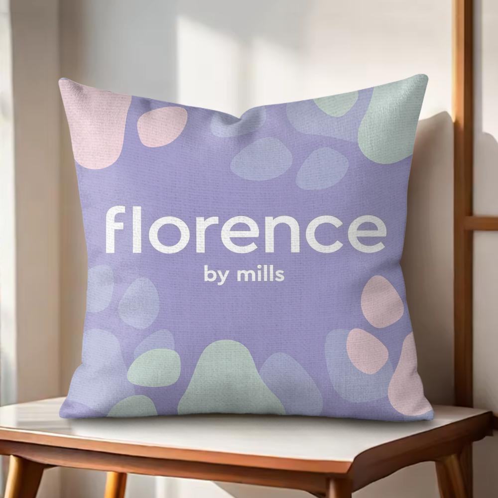 

Fashion FFlorence By Mill Cushion Cover Natural Linen Organic Fabric DoubleSided Printing Couch Pillow Covers Home Decor 30x30cm