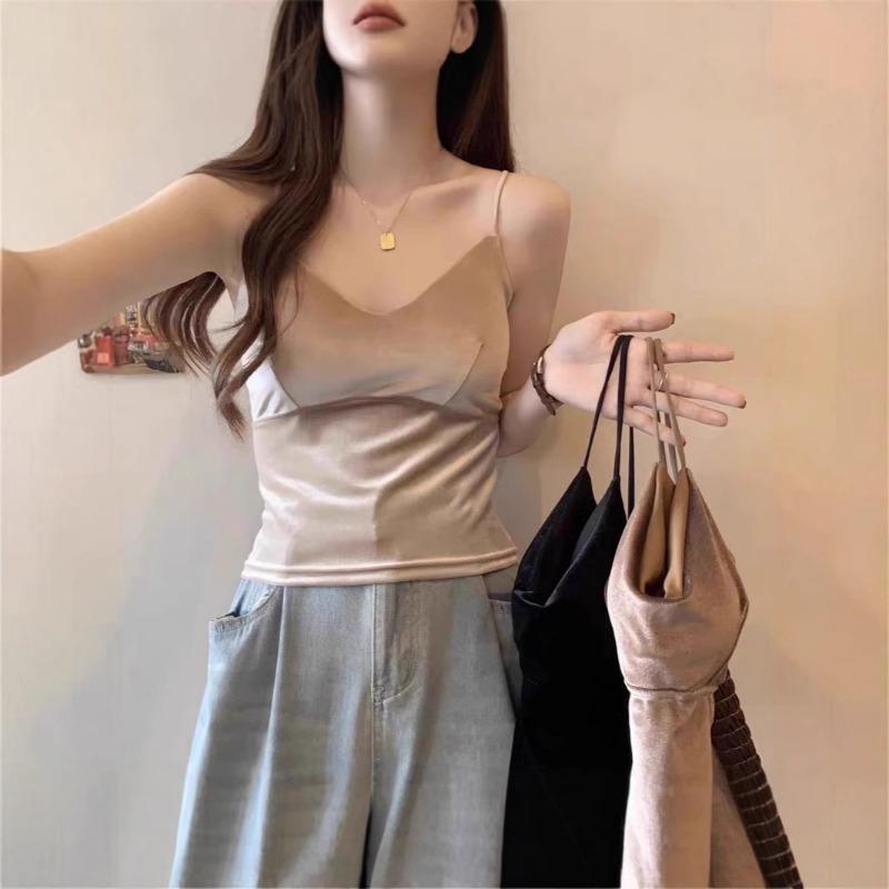 Maillard Canary Camisole Women's Autumn Winter Plus Size Slimming with Chest Pad on The Bottom of The Back Top