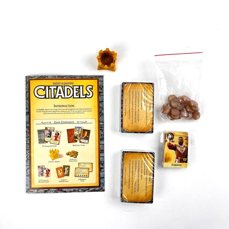 Citadels Royal Architects Clash Medieval City Building Strategy Bluffing Game for 2-8 Players Family and Adult Hybrid 60 Minutes