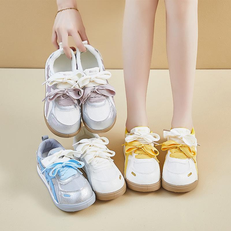 Fashion 2025 Women's Shoes Casual Platform Shoes Women's Round Toe Lace-Up Tennis Women Vulcanized Sneakers