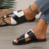 Plus Size  Shoes Female Thong Women's Slippers Outdoor Casual Sandals Women Round Toe Mixed Colors Flat with Open Toe Sandal