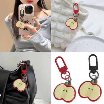 Cute Red Apple Keychain Charm Elegant Red Apple Key Chain Easy To Carry Keyring for Personal Use or As a Gift