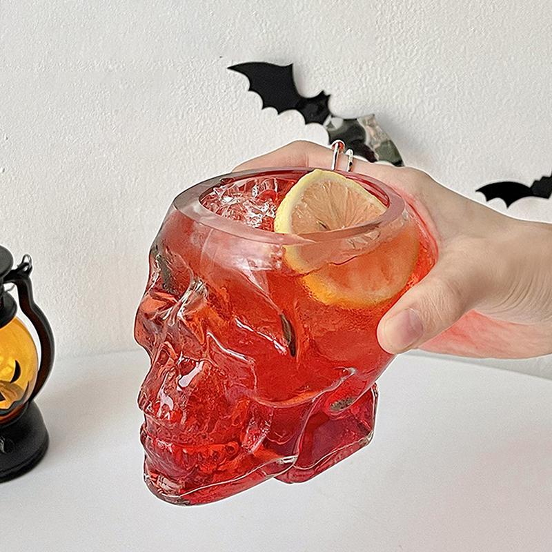 Halloween Haushalt Totenkopf Glas Teetasse Transparent Kaffee Saft Becher Trinken Bar Club Whisky Wein Bier Tasse