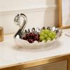 Zinc Alloy Fruits Serving Bowl Oval Cookie Storage Dish Antique Candy Serving Tray  Hotel Bar