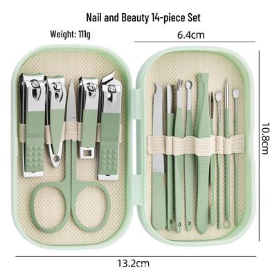 14-Piece Luxury Nail Clipper & Ear Pick Manicure Set