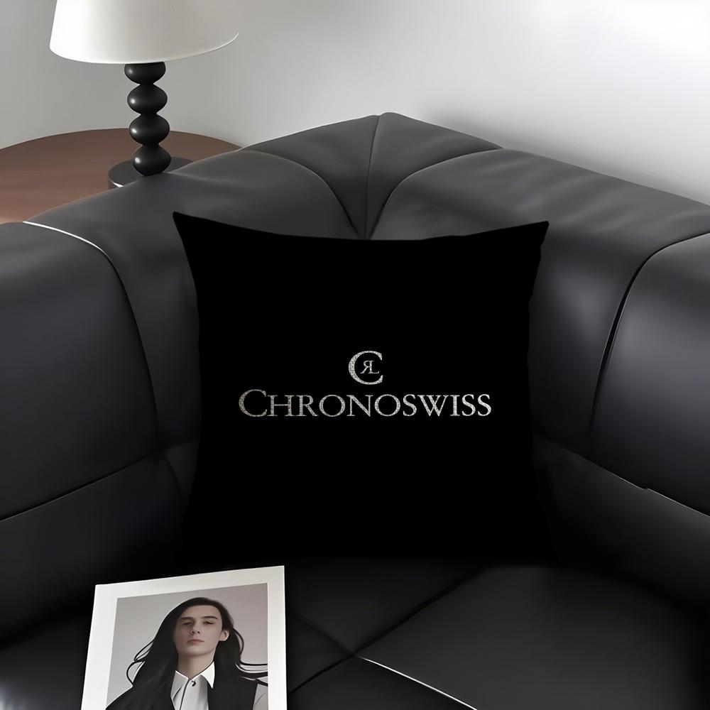 Luxury C-Chronoswiss Cushion Cover Summer Breathable Linen Organic Fabric Double-Sided Printing Sofa Pillow Case Home Decor