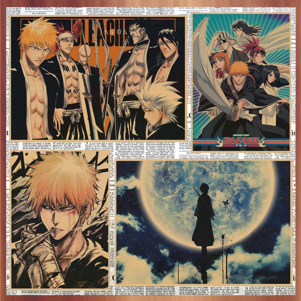 Bleach Anime Retro Kraft Paper Poster Wall Decoration