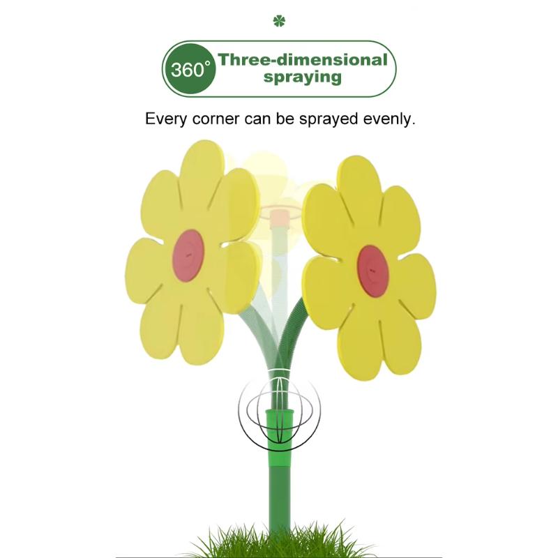 Aspersor De Girasol Flores De Baile Loco Aspersor 360 ° Spray De Agua Giratorio Para Riego De Césped Y Patio, Suministros De Asp