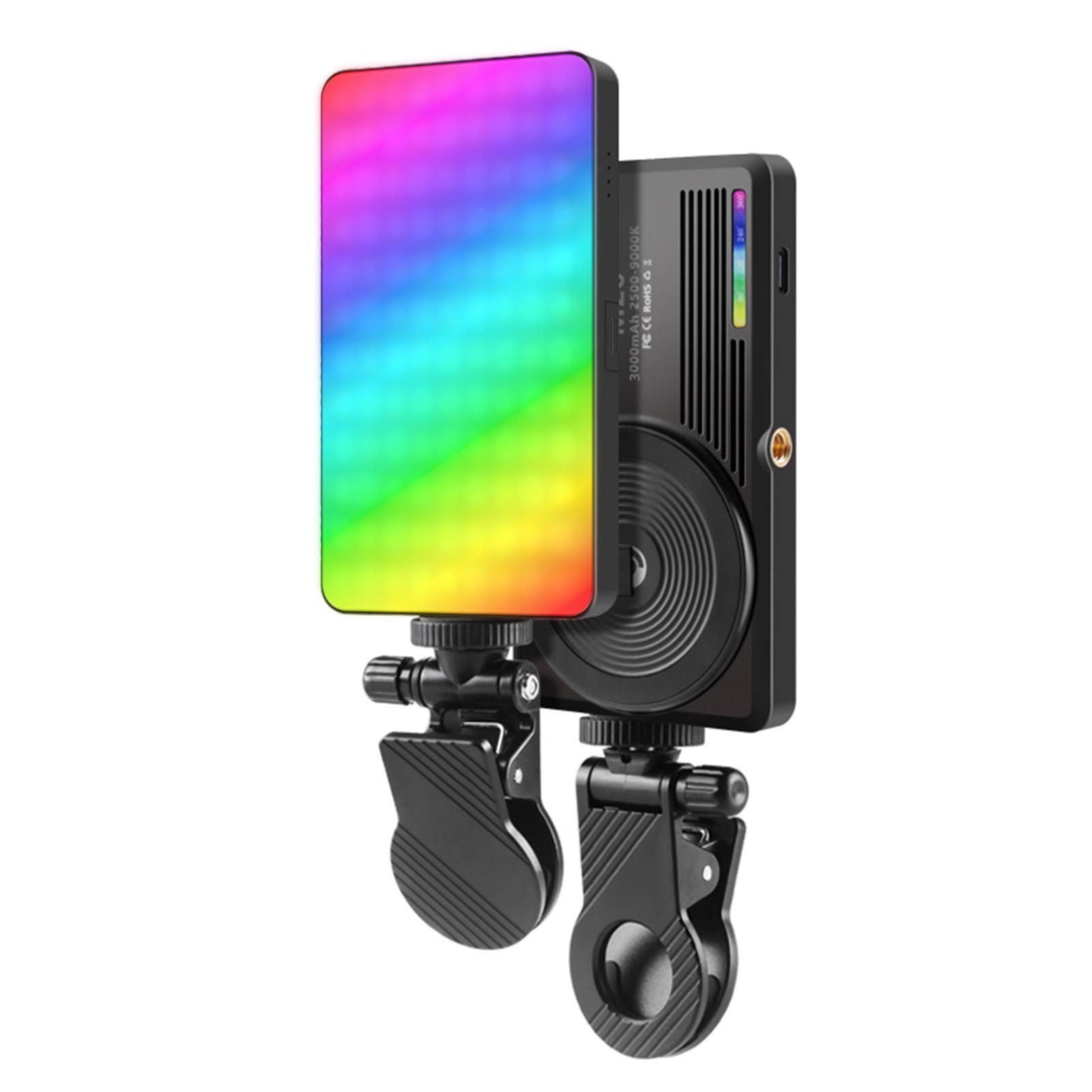 

Magnetic RGB Video Light Pocket LED Fill Light 2500K 9000K Dimmable 22 Scene Lighting Effects Video Conference Light чёрный