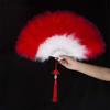 Fluffy Wedding Folding Fan Colorful Handheld Feather Fan Art Fans Cosplay Props Fan  Cheongsam Show