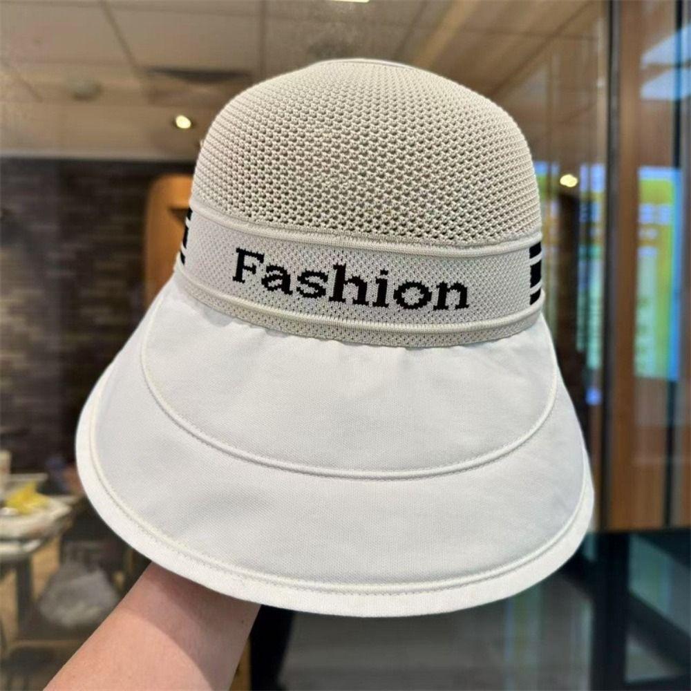 UV Protection Outdoor Beach Hat Breathable Large Brim Sun Hat Simple Net-top Sunshade Cap Hiking