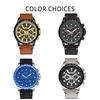 Orologio da Uomo alla Moda con Calendario Tendenza Orologio da Uomo d'Affari Orologio da Uomo Cubo d'Acqua Orologio da Uomo al Quarzo Orologio da Uomo Semplice Orologio in Pelle