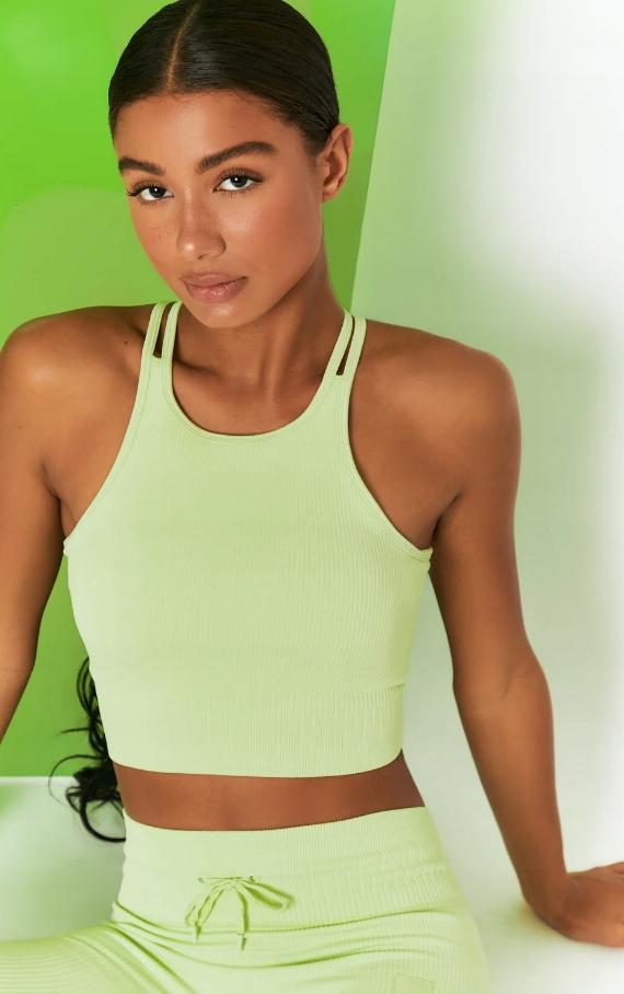 Bo+Tee Top Sportowy Prążkowany Fioletowy Xl 0A9F4_D*