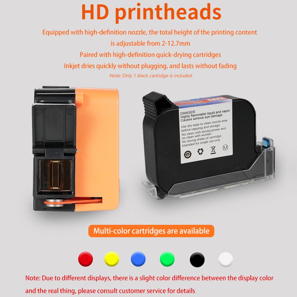 Bisofice Mini Handheld Printer Portable Inkjet Printer 600DPI High Definition Inkjet Code Printer with 2.4Inch LED