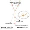 18k Gold Plated Stainless Steel Oval Colorful Zircon Fashion Jewelry Necklaces Custom  Fine Chain Necklace for Women