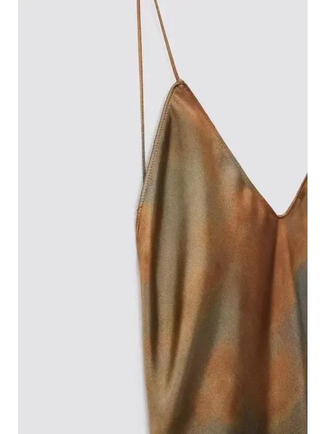 2023 Sexy V-Neck Backless Rainbow Print Long Suspender Dress