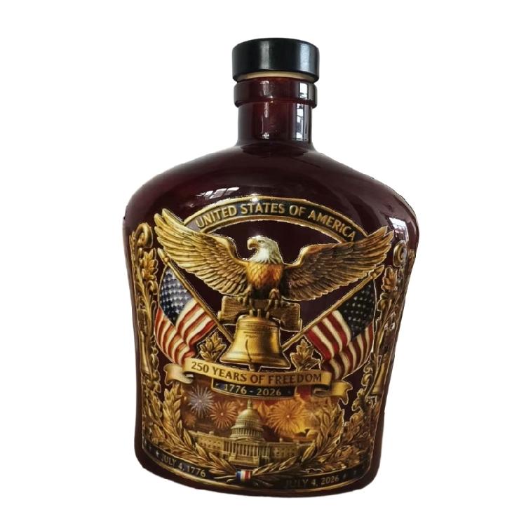 US Anniversary Keepsakes Whiskeys Decanter Set Commemorative Glass Liquor Bottle For Honoring 250 Years Of Heritages
