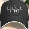 Roller Skate Heartbeat Baseball Cap Unisex Adjustable Polyester Casual Sports Hat