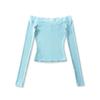 Elegant Lace One-Shoulder Long-Sleeve Women's T-shirt - 2026 Slim Fit, Classy & Off-the-Shoulder Style