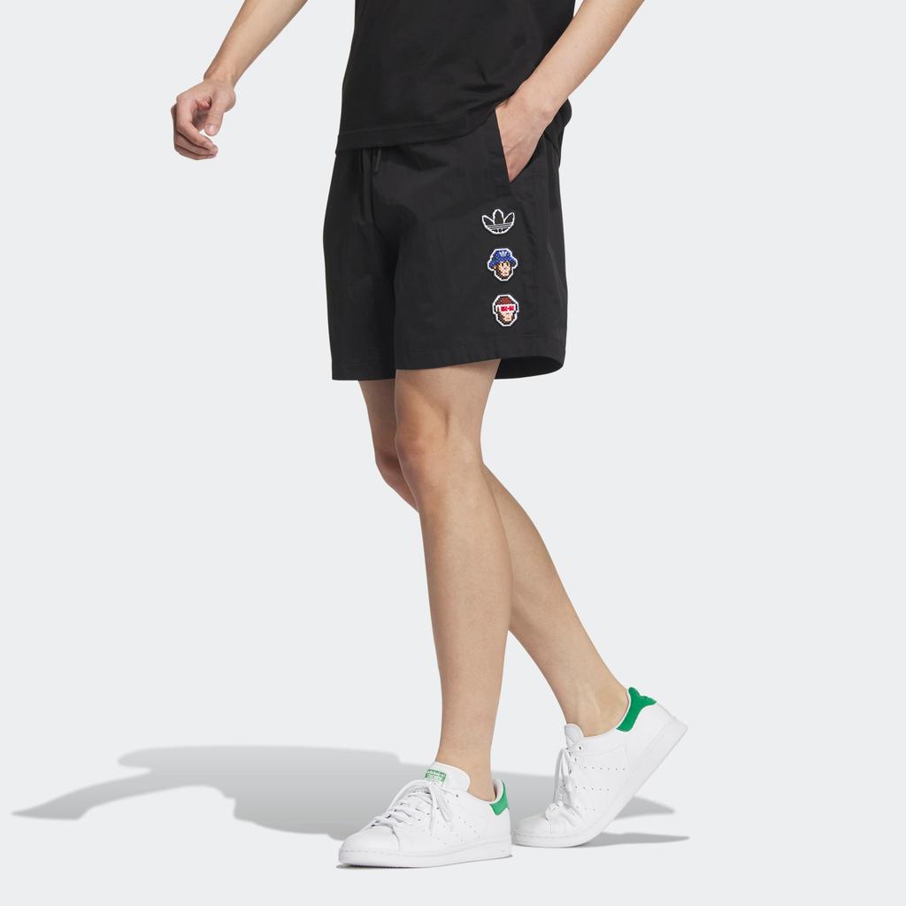 Adidas Originals Monkey Kingdom Collaboration Woven Shorts With Logo Drawstring Men Shorts Black IP1796