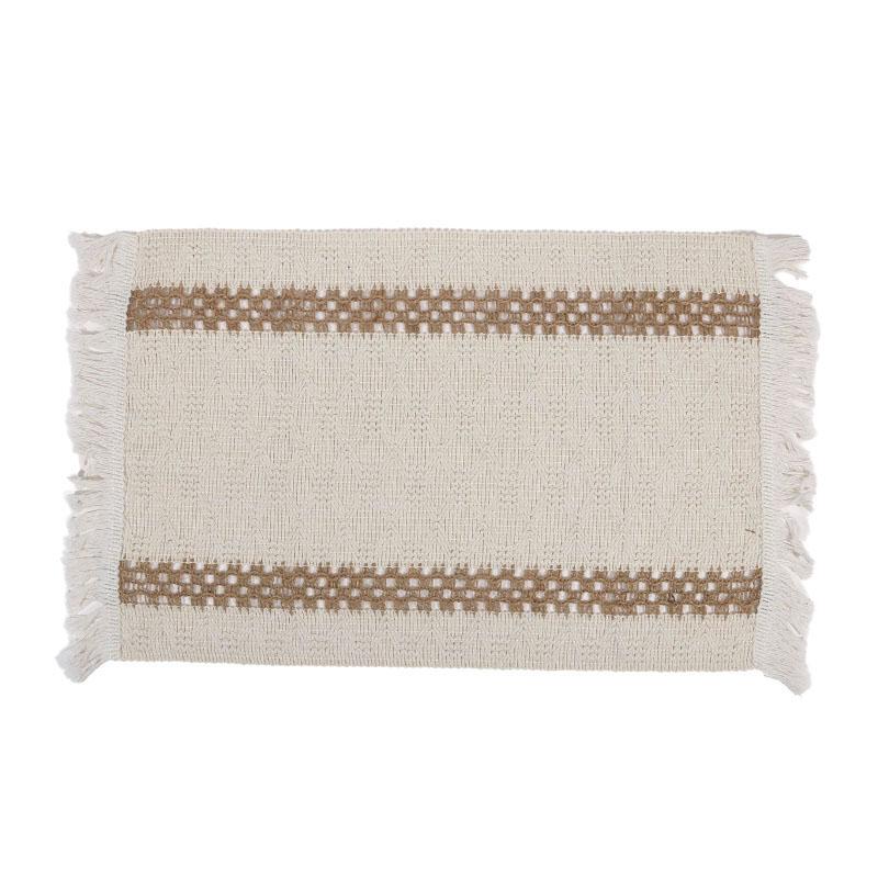 Table Cloth Placemats With Braided Tassel Boho Dining Table Mat Kitchen Pads For Home Party Wedding Decoration Coasters