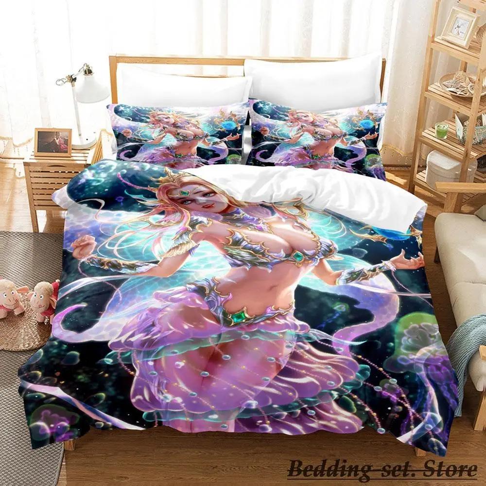 

Черный набор постельного белья Summoner Single Twin Full Queen King Size Bed Set Adult Kid Bedroom Duvetcover Sets Anime Parure de lit Bed 70x133cm 2pcs