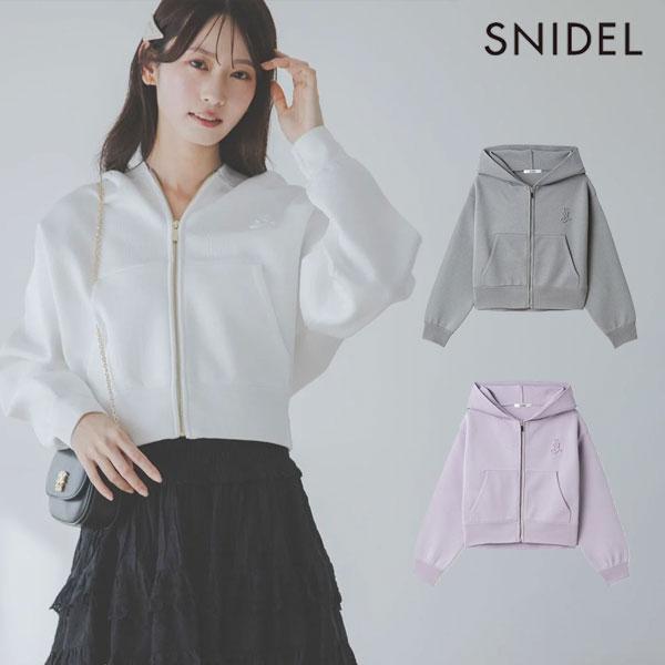 SALE10%OFF SNIDEL Tops 26 Spring/Summer Short Knit Parka Mini Length Long Sleeve Full Zip swnt261078