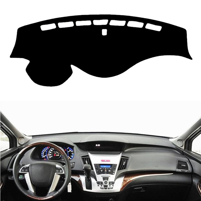 

For Honda Odyssey 2009 2010 2011 2012 2013 2014 Dashboard Cover Mat Rug Anti-Slip Trument Sunshade Protect Carpet Car Styling Black(Red Edge)