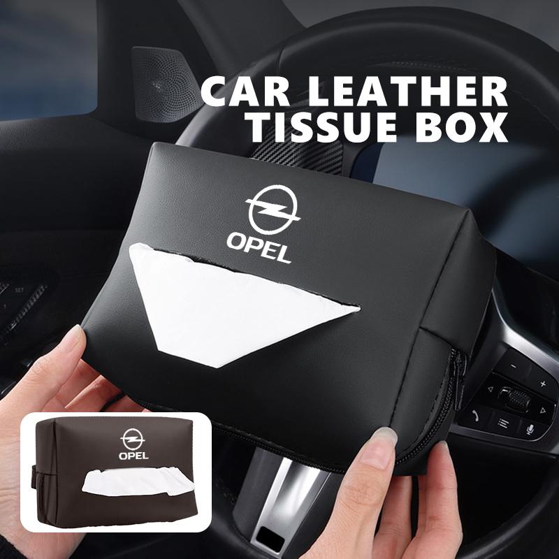 Leather Car Tissue Box Seat Back Paper Towel Storage Bag For Opel ADAM ASTRA J K CORSA E INSIGNIA MOKKA VIVA Meriva mab056