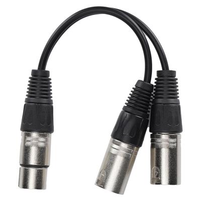 XLR Buchse auf Dual XLR Stecker Kabel Mikrofon Stereo Symmetrisches Verbindungskabel für Audioadapter Weiß 0,25m 0,8ft