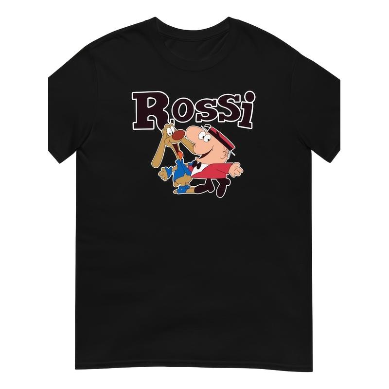 Signor Rossi German Tv Show Kinder Serie 80s | Short-Sleeve Unisex T-Shirt, Crew Neck, Casual Style, Slight Stretch Fabric, Loose Fit, Geometric