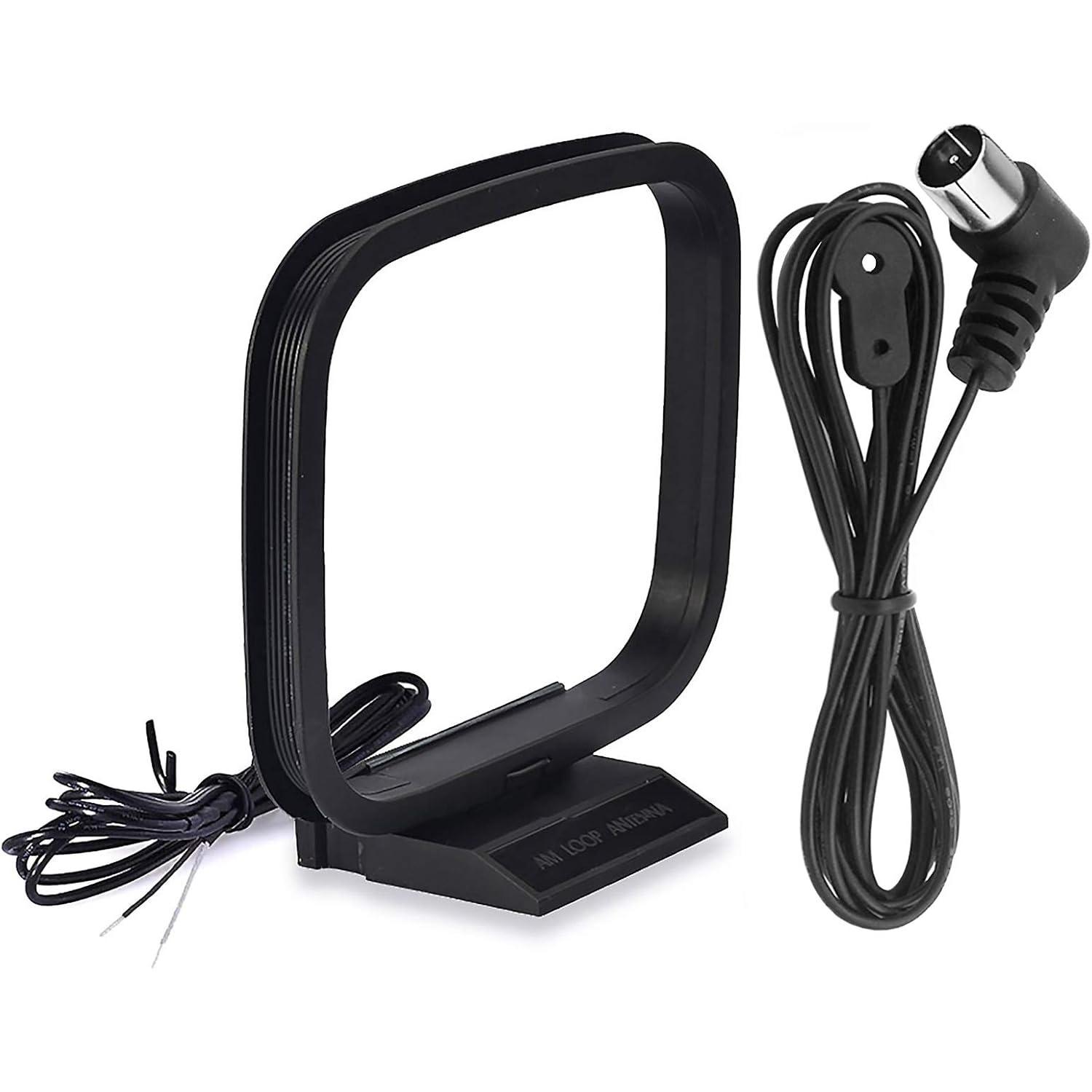 

75 Ohm FM Antenna and AM Loop Antenna for Pioneer Onkyo Yamaha Marantz Indoor HD Radio FM Radio Bluetooth Home Stereo Receiver AV Audio Video
