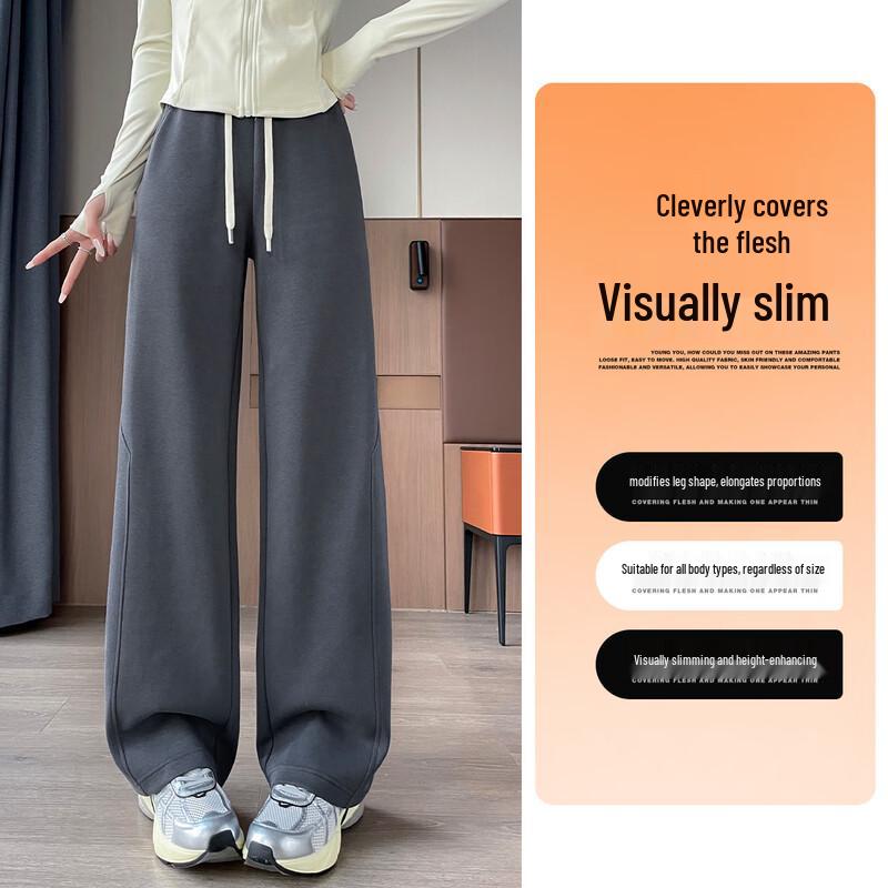 

Hstyle Women s High-Waisted Wide-Leg Pants L