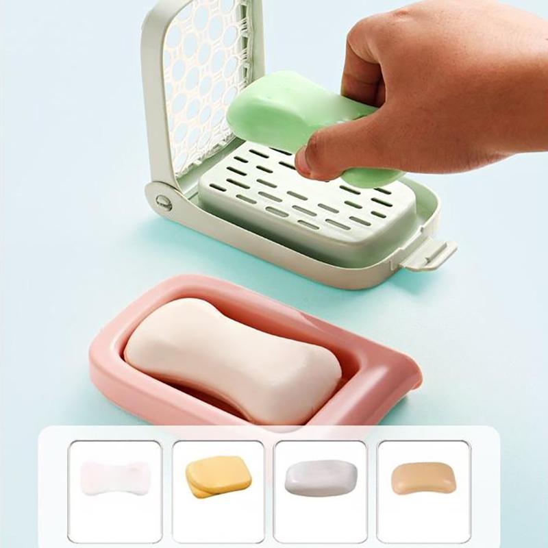 

Multifunctional Soap Bubble Box High Elasticity Mesh Soap Drain Box Soap Storage Box Household Cleaning Tools зелений