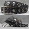 7-color Skull Shield Rivet Belt Punk Men's Belt Women's Snake Pattern Versatile Decorative Belt
