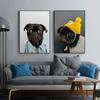 Tier Leinwand Malerei Poster Drucke Lustige Haustier Hund Bild Wand Kunst Moderne Für Wohnzimmer Dekoration Cuadros
