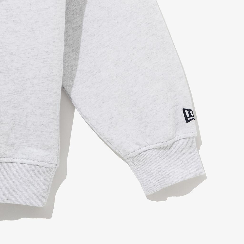 New Era FW22 Solid Color Logo Embroidered Crew Neck Pullover Long Sleeve Sweatshirt Unisex sweatshirt Gray 13338670