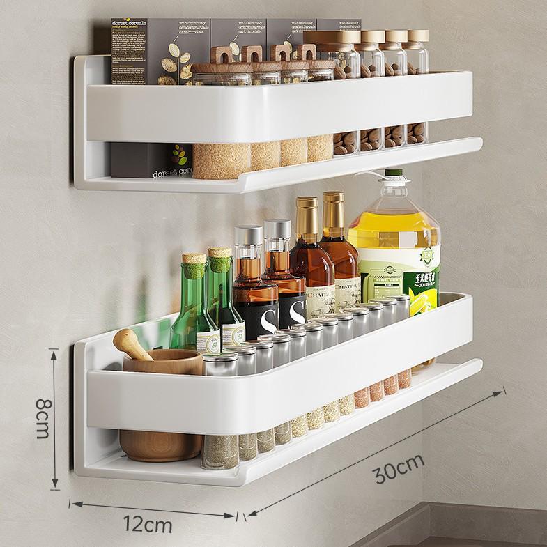 Wall-Mounted Punch-Free Kitchen Spice Rack & Shelf Organizer