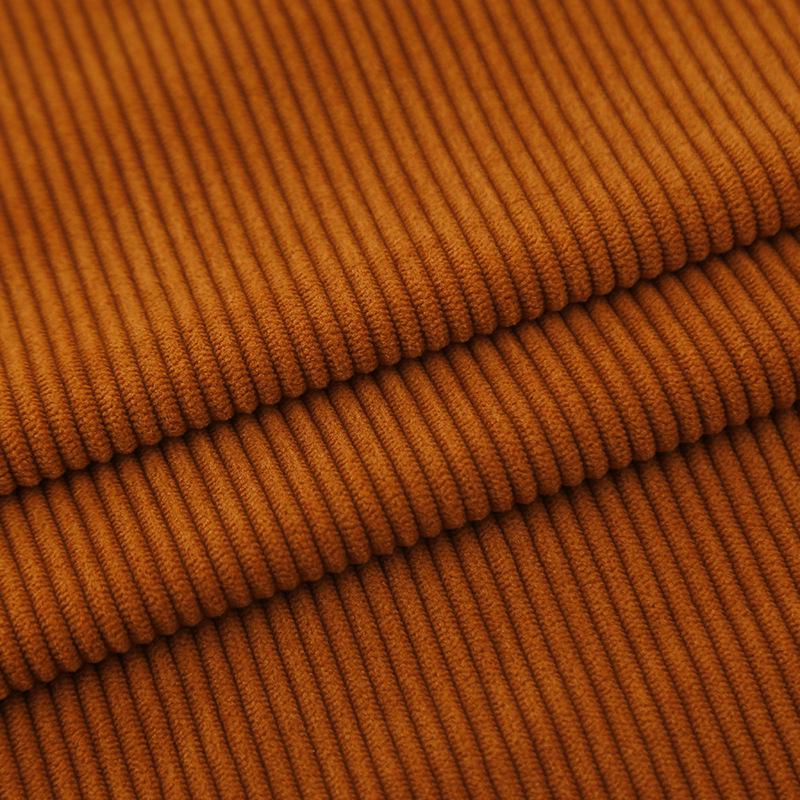 European Cotton Velvet & Stretch Knit Corduroy: 8-Wale Microfiber Stripe Fabric