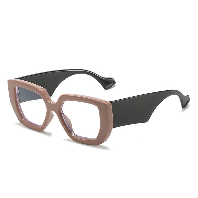New European and American trend square frame wide temple fashion retro modern street shot women's sunglasses ins large frame mirror