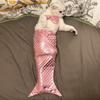 Vestiti per Gatti Sirena Divertente Costume Animale Domestico Gattino Muppet Decorazione Coda di Pesce Divertente Abito per Foto
