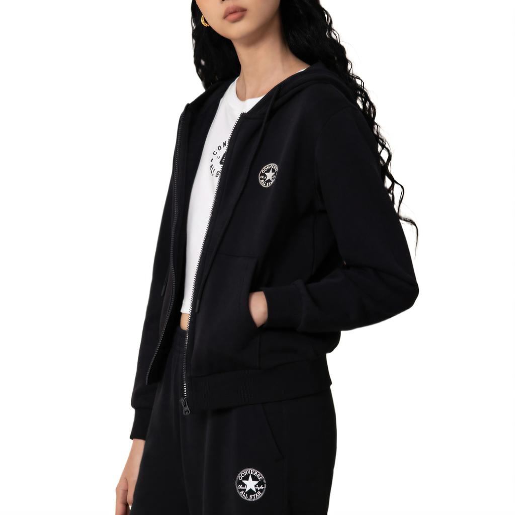Converse Sweatshirts Women's Black Hooded Moderate WCH721-023